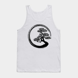 Enso Zen Circle and Bonsai Tree Tank Top